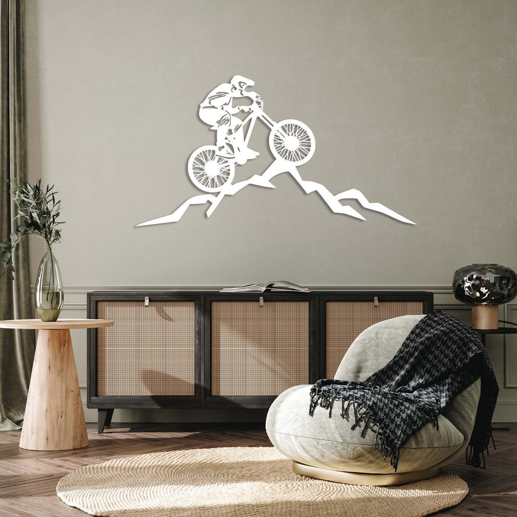 Mountain Biker  - Metal Wall Art - MetalPlex