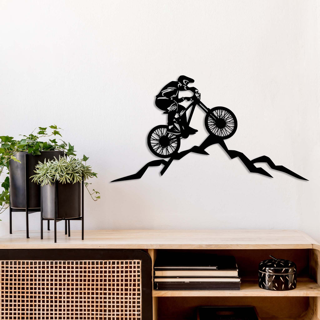 Mountain Biker  - Metal Wall Art - MetalPlex