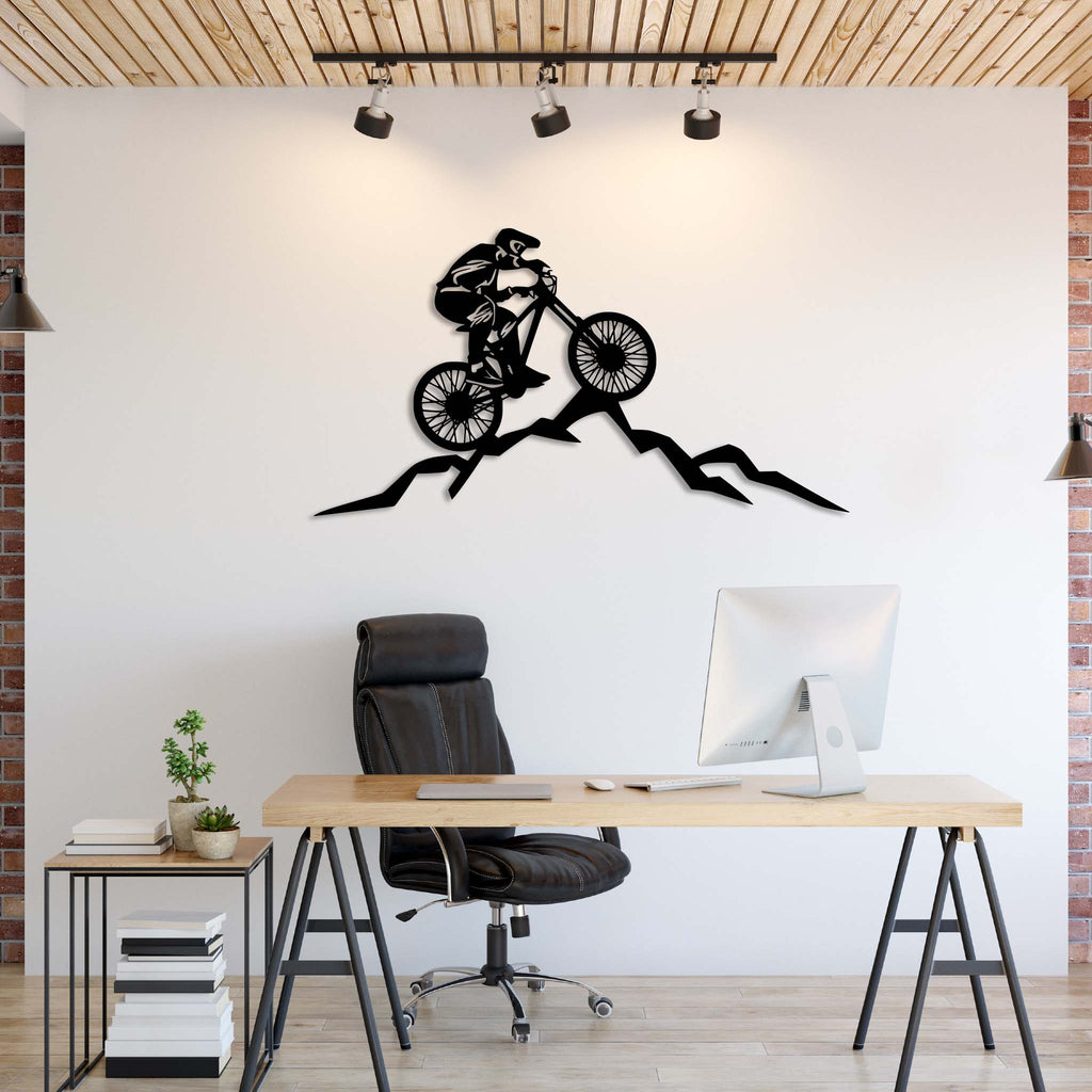Mountain Biker  - Metal Wall Art - MetalPlex