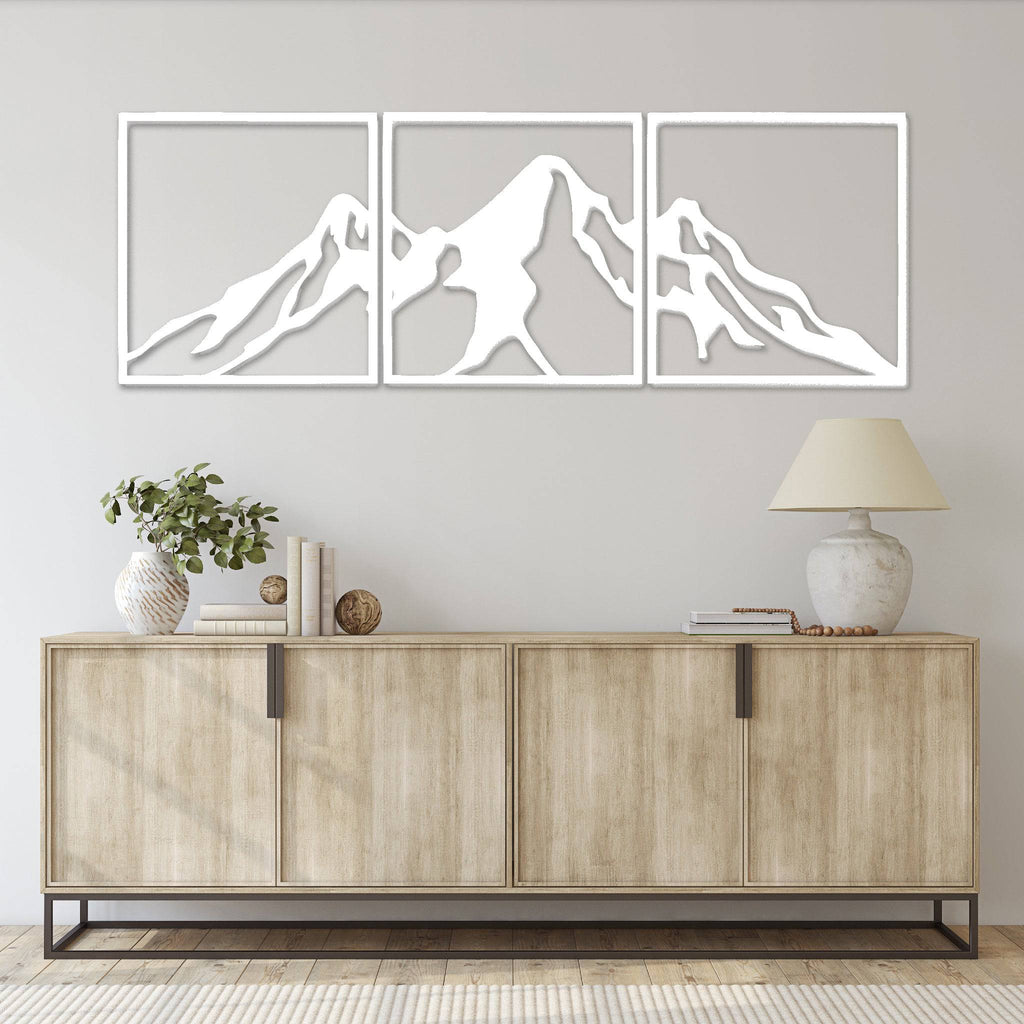 Mountain Range (3 Piece) - Metal Wall Art - MetalPlex