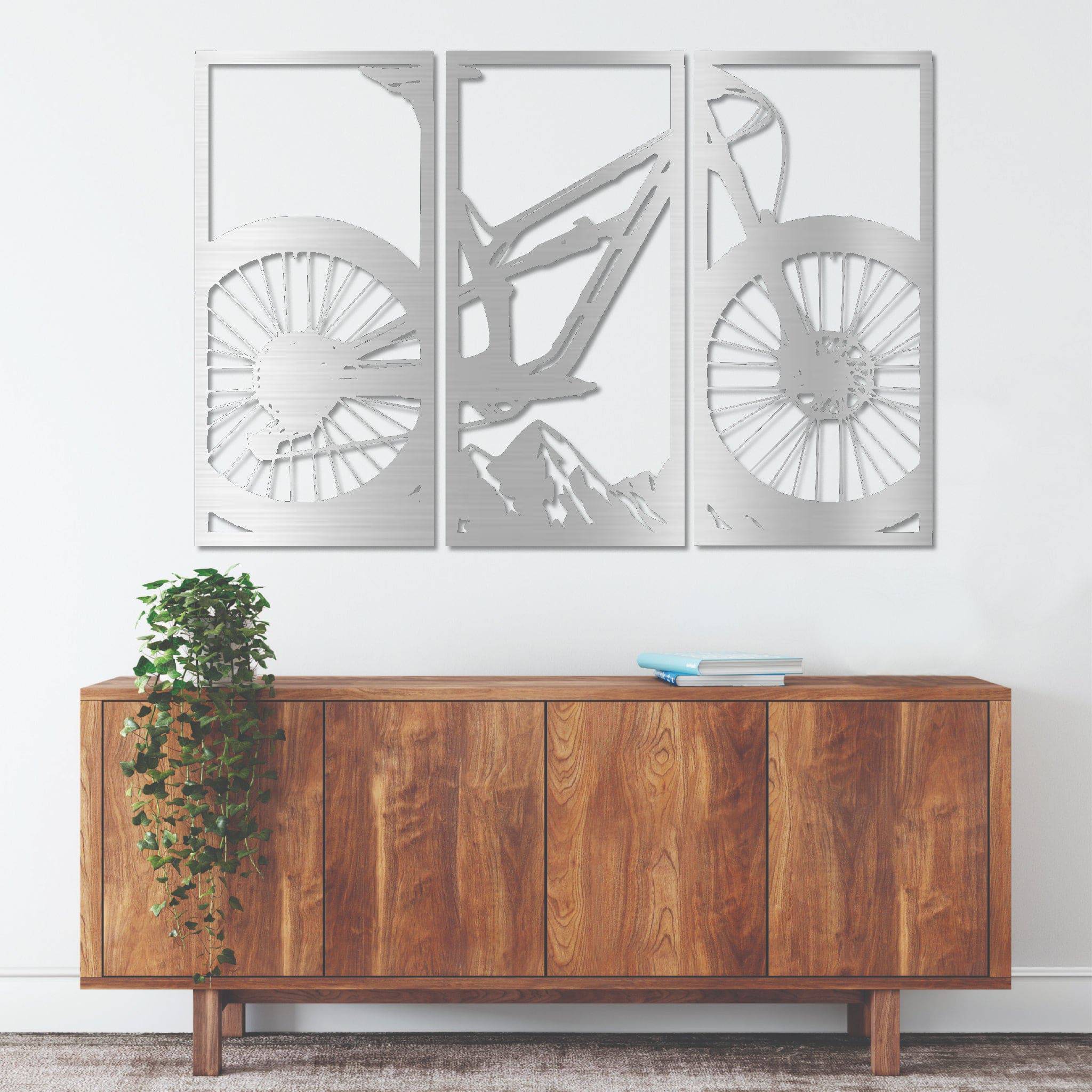 Mountain Bike (3 Piece) Metal Wall Art - Main Image