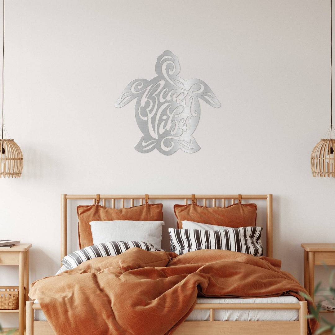 Beach Vibes Turtle - Metal Wall Art - MetalPlex