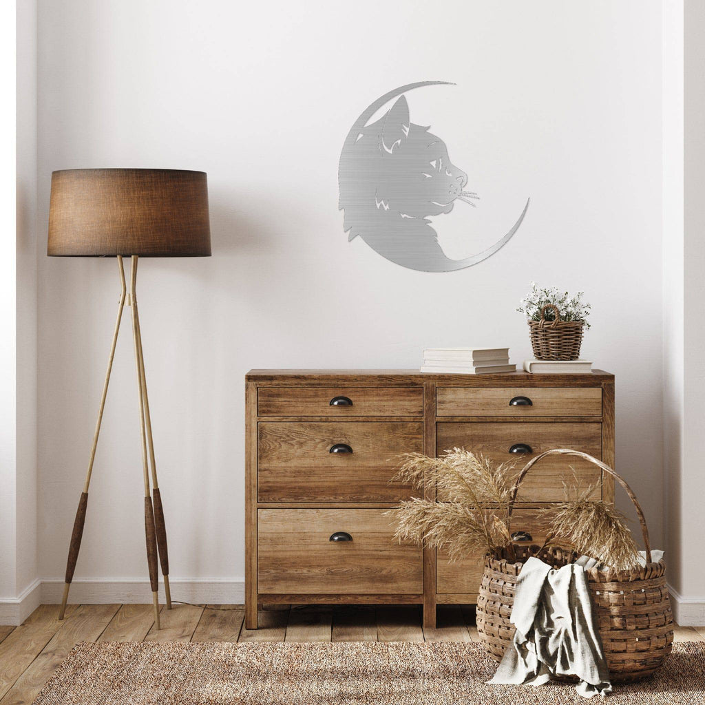 Cat Moon - Metal Wall Art - MetalPlex