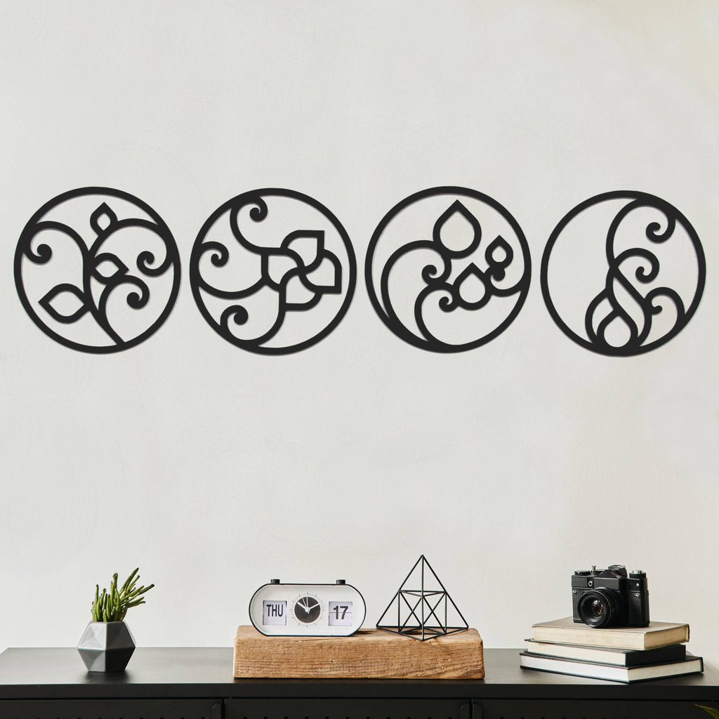 Four Circle Elements - Metal Wall Art - MetalPlex