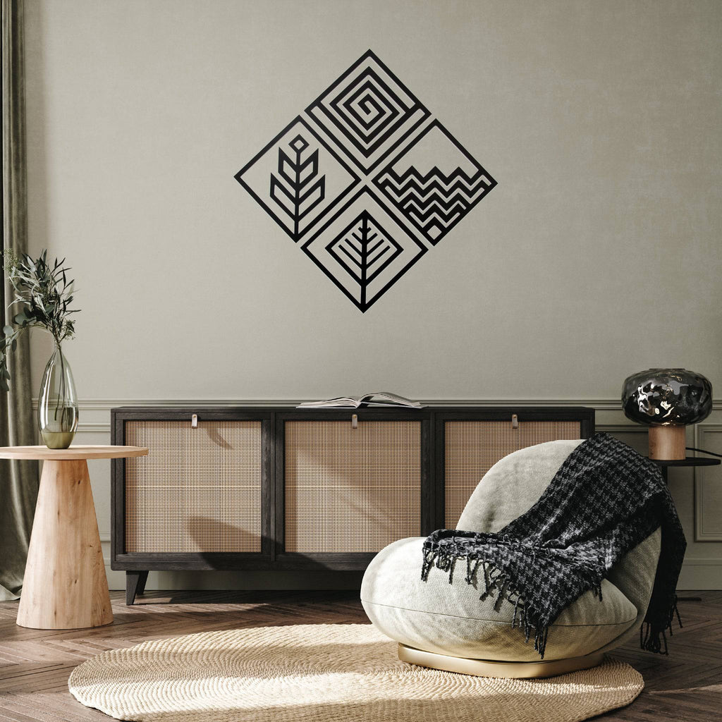 Four Elements Geometric - Metal Wall Art - MetalPlex