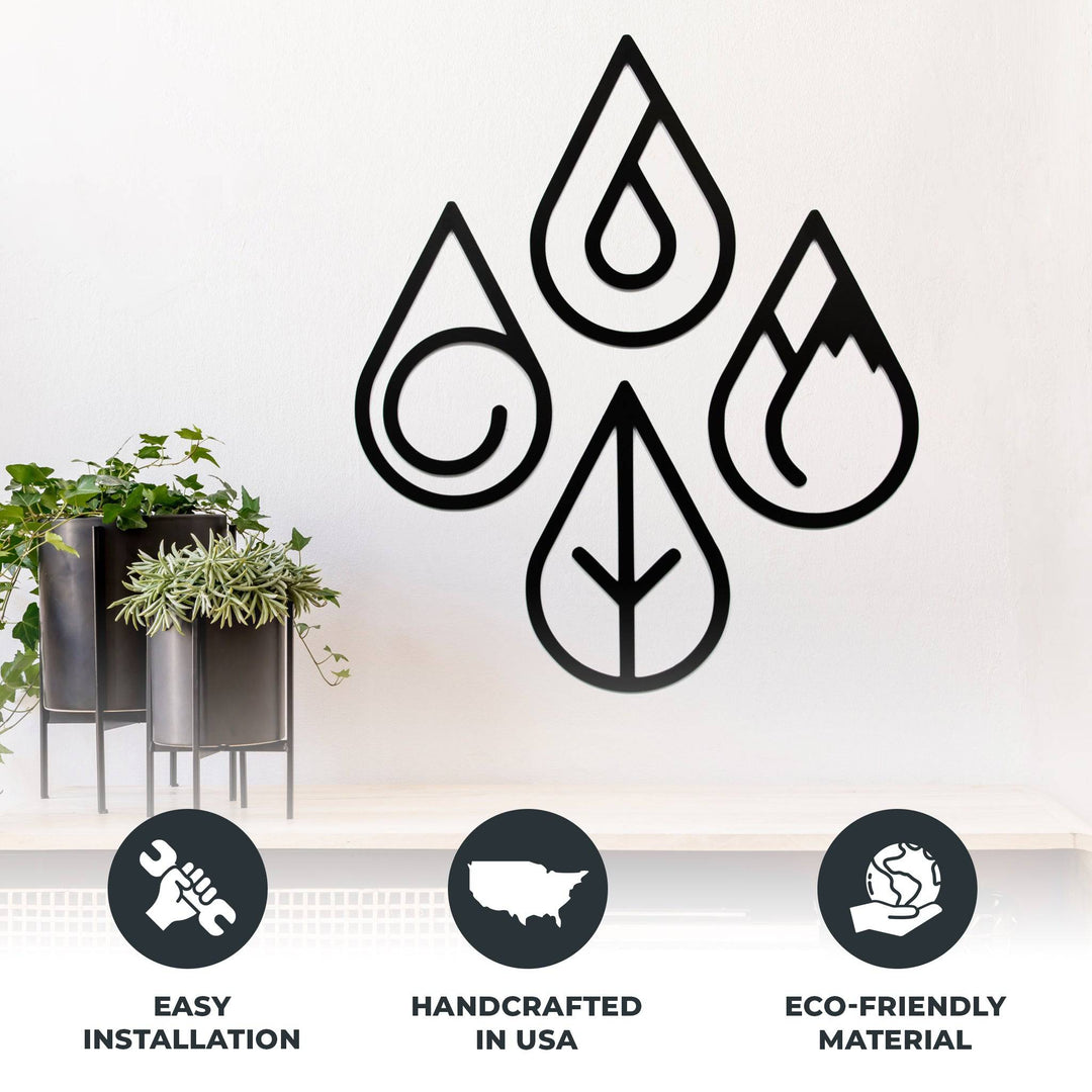 Four Elements - Metal Wall Art - MetalPlex
