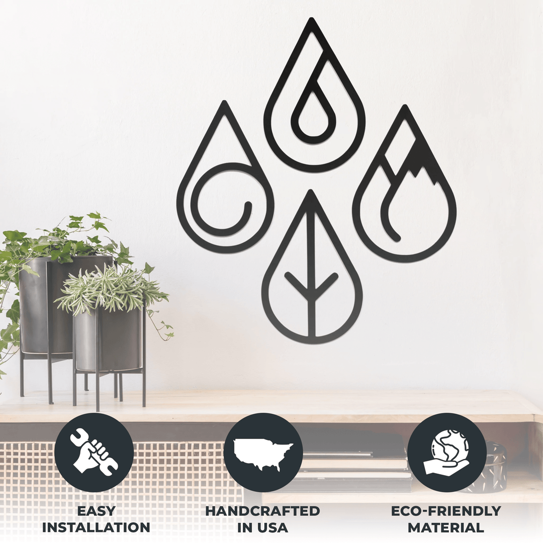 Four Elements - Metal Wall Art - MetalPlex