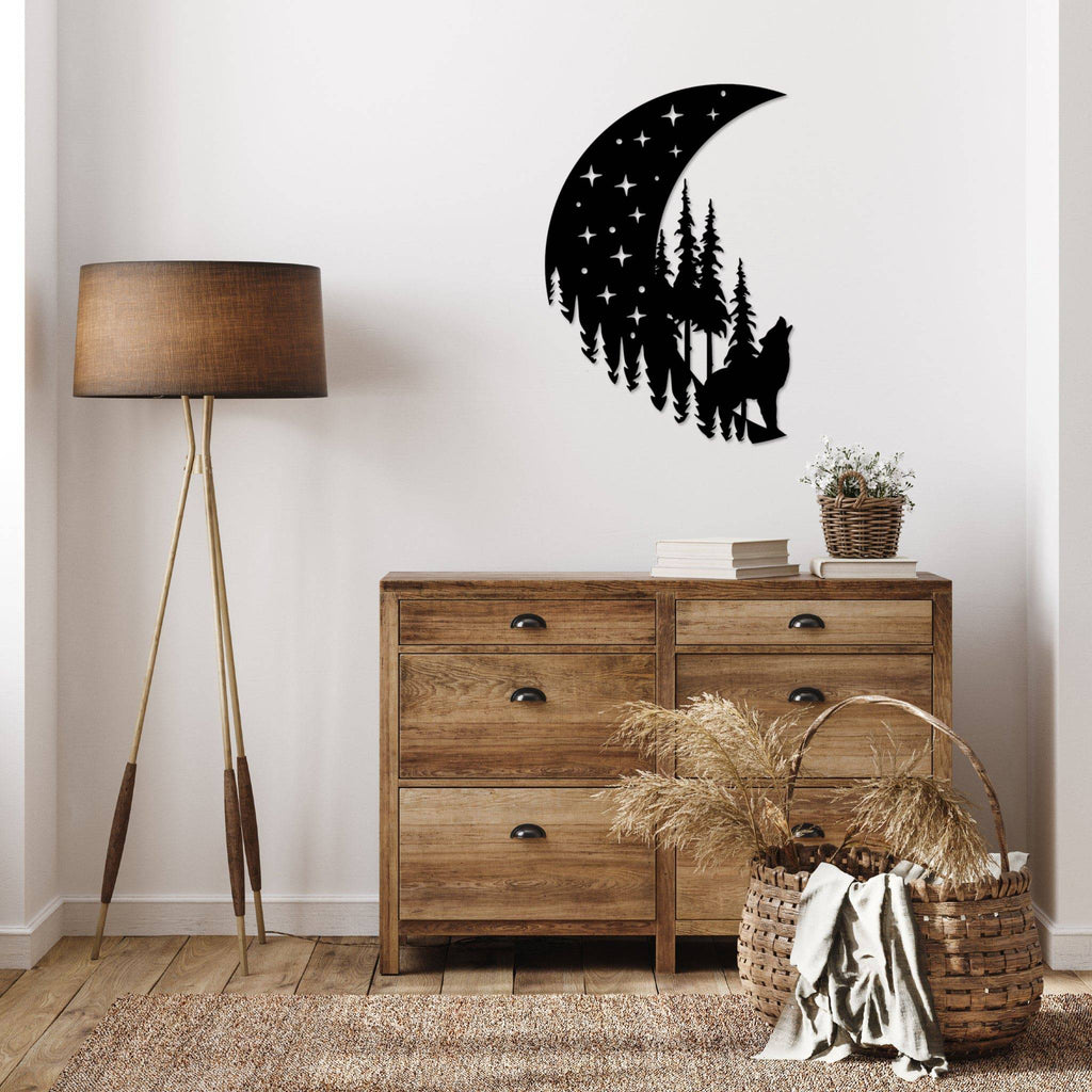 Howling Moon - Metal Wall Art - MetalPlex