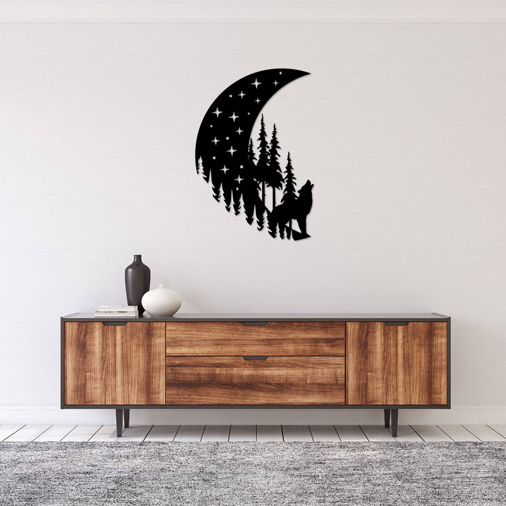 Howling Moon - Metal Wall Art - MetalPlex