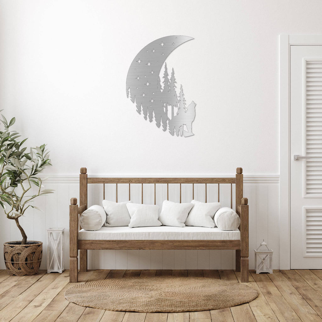 Howling Moon - Metal Wall Art - MetalPlex