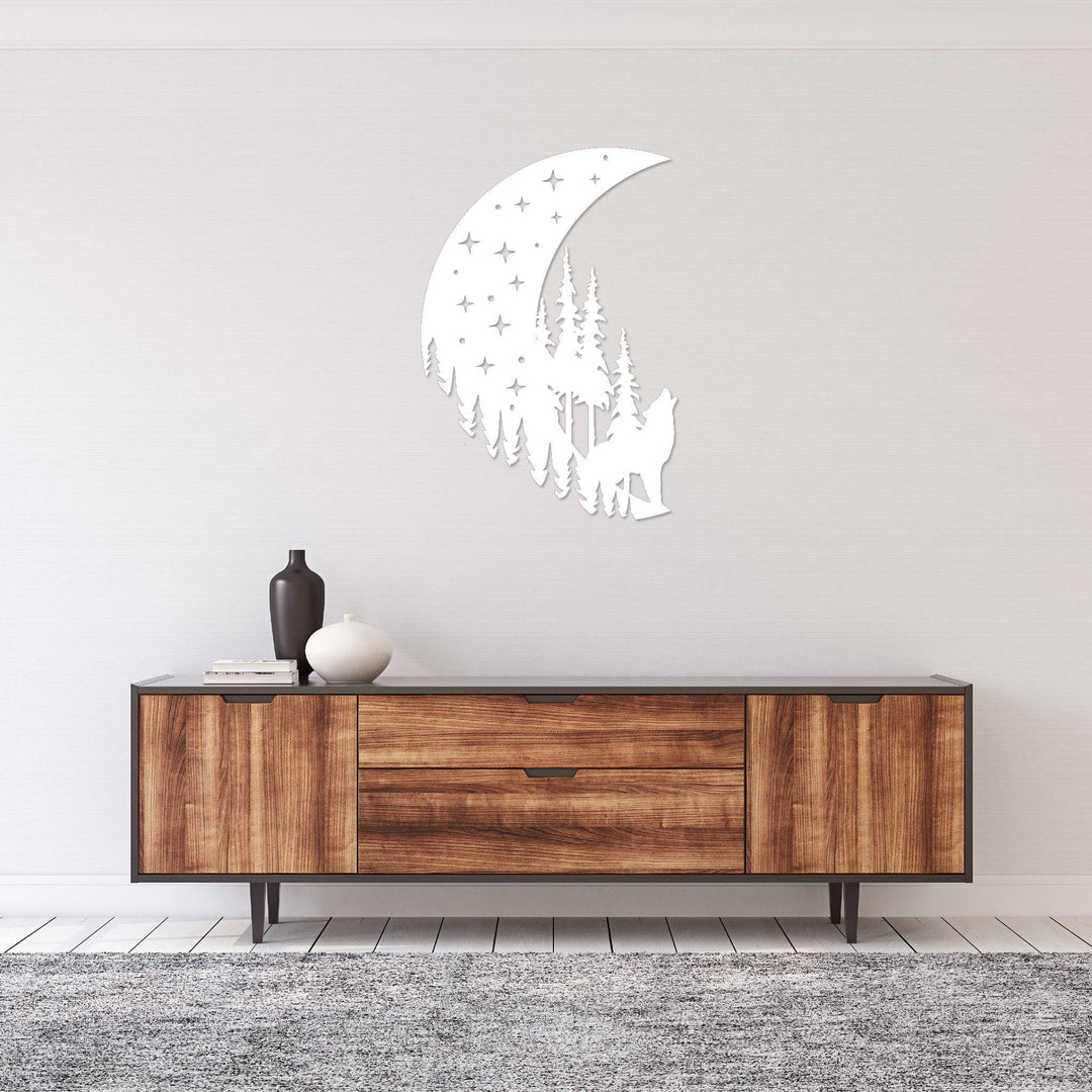 Howling Moon - Metal Wall Art - MetalPlex