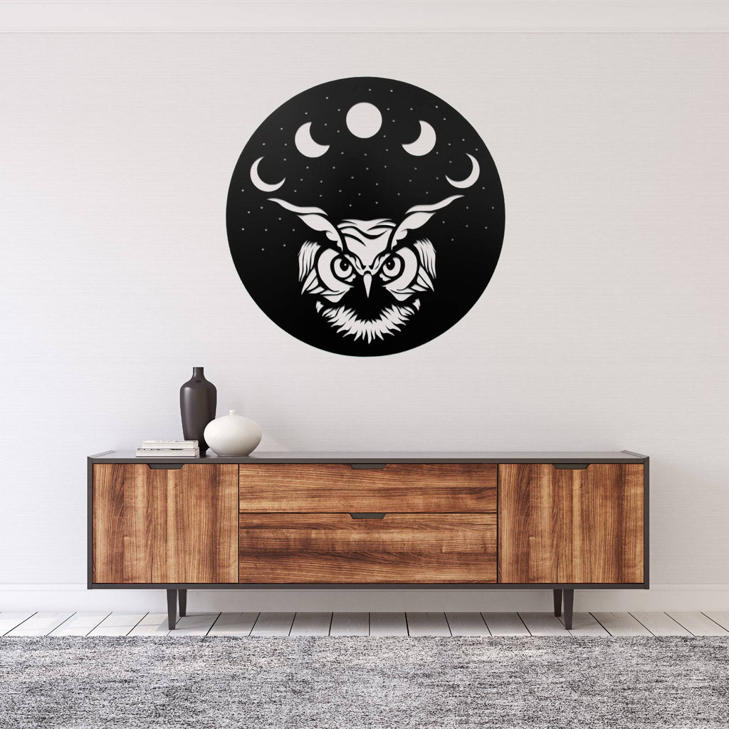 Moon Owl - Metal Wall Art - MetalPlex