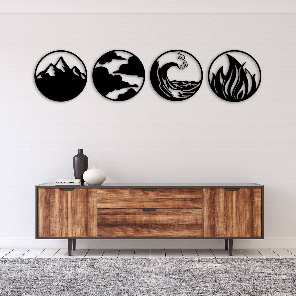 Nature's Four Elements - Metal Wall Art - MetalPlex