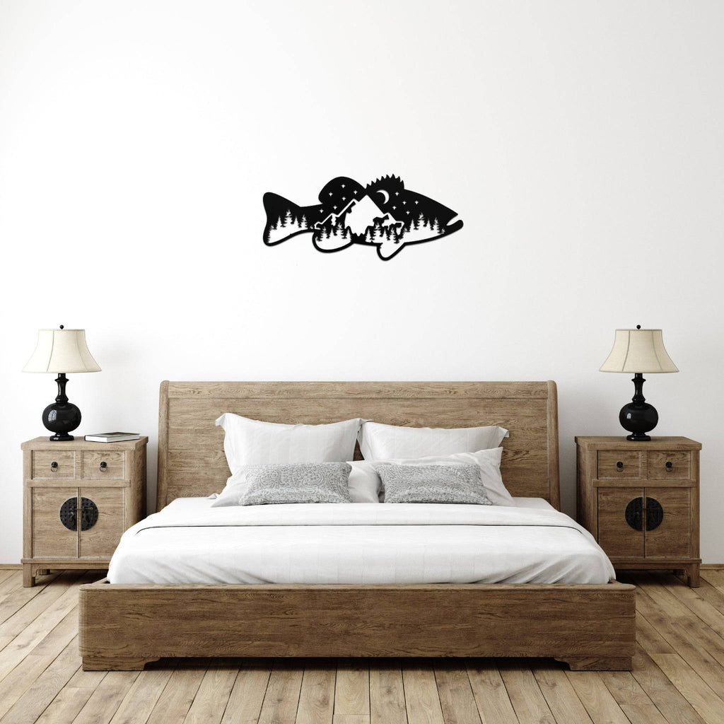 Bass Fish Design - Metal Wall Art - MetalPlex