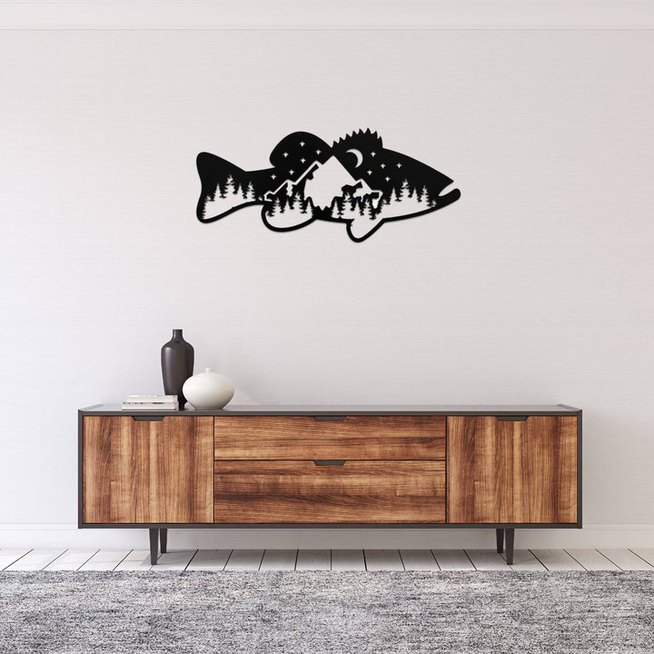 Bass Fish Design - Metal Wall Art - MetalPlex