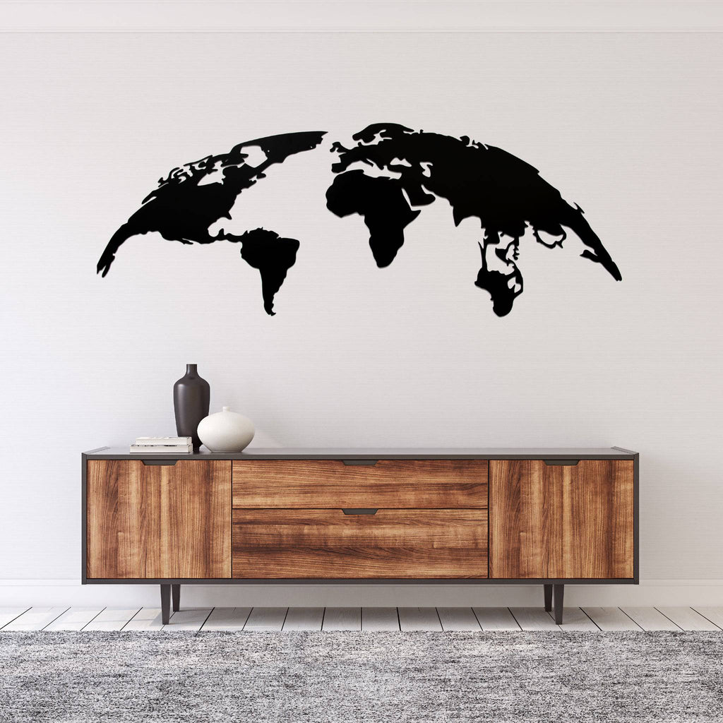 World Map - Metal Wall Art - MetalPlex