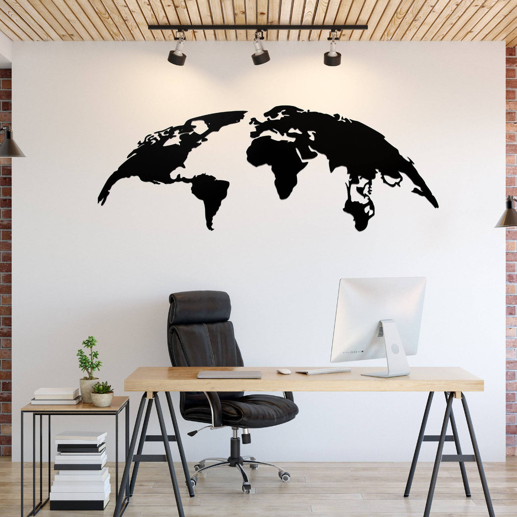 World Map - Metal Wall Art - MetalPlex