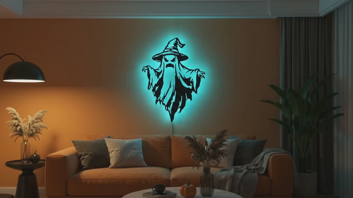 Welcome Halloween Metal Wall Art