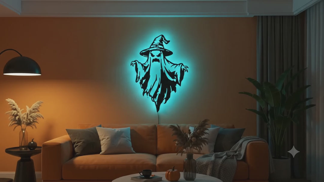 Halloween Castle Welcome Metal Wall Art
