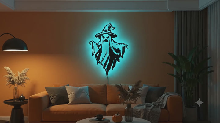 Halloween Castle Welcome Metal Wall Art