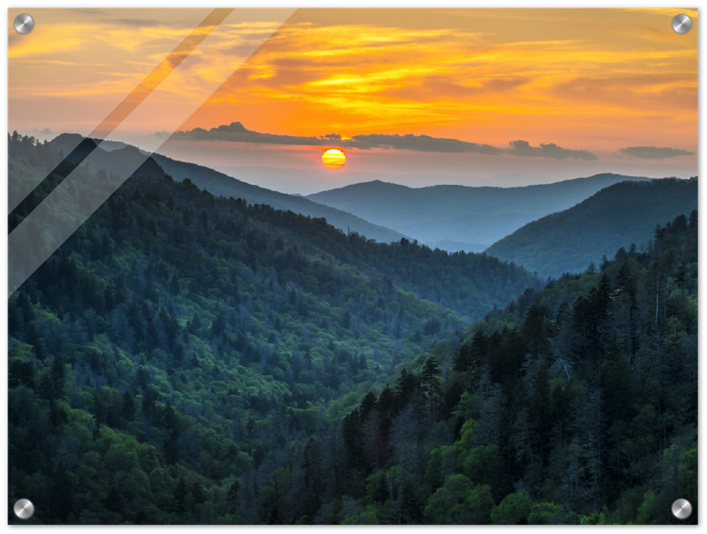 Smoky Mountains Sunset - Print - MetalPlex