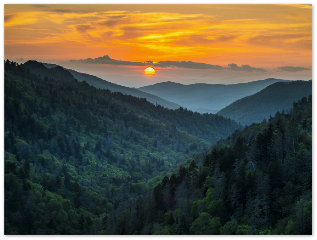 Smoky Mountains Sunset - Print - MetalPlex