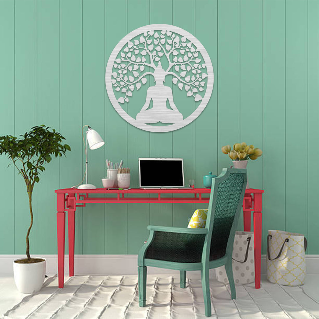 Tree of Life Buddha - Metal Wall Art - MetalPlex