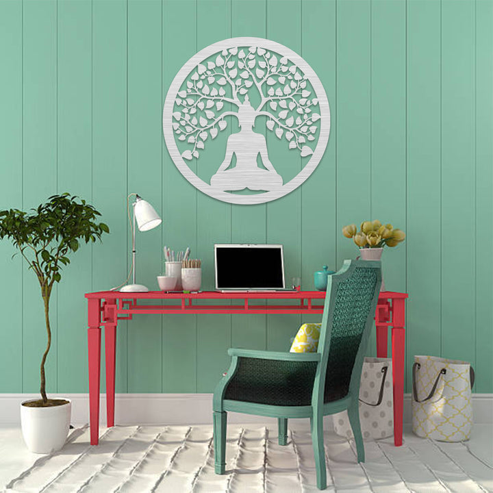 Tree of Life Buddha - Metal Wall Art - MetalPlex
