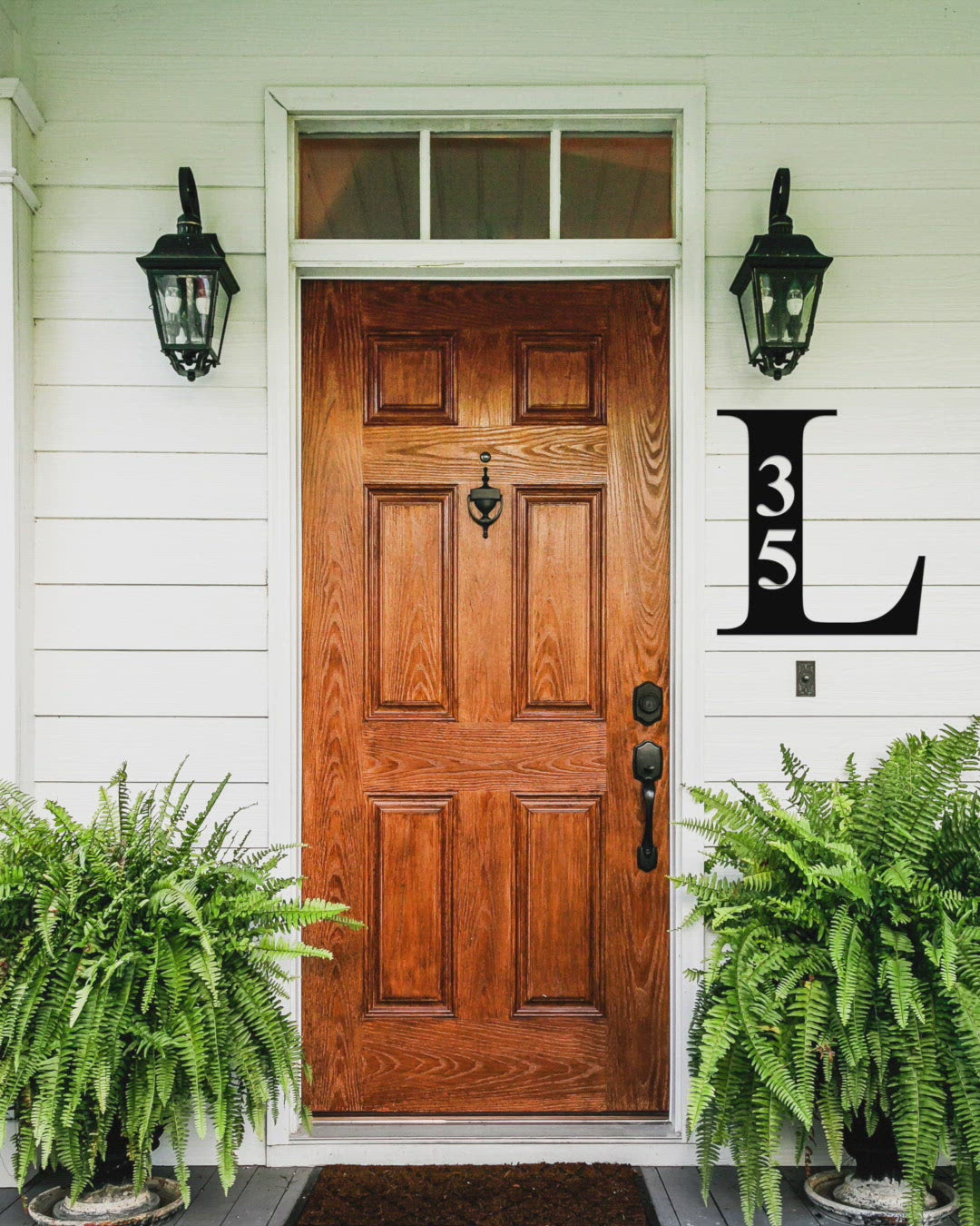 Custom Monogram Address Sign Metal Wall Art – Personalized Home Decor