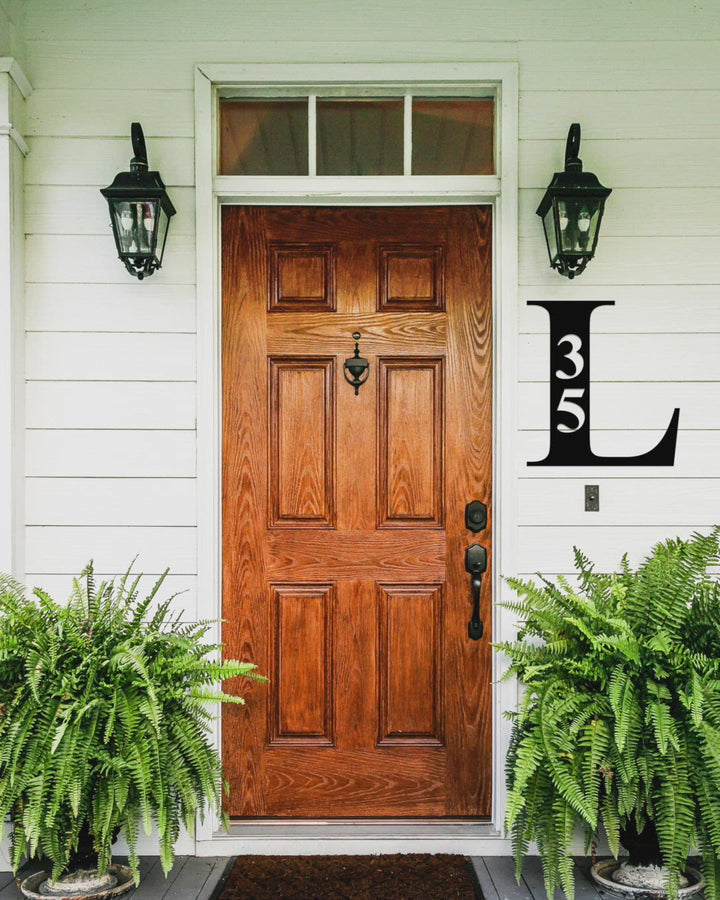 Custom Monogram Address Sign Metal Wall Art – Personalized Home Decor