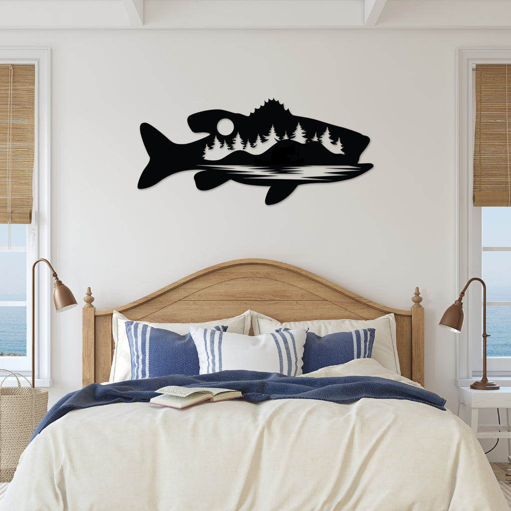 Bass Fish Design Alternative - Metal Wall Art - MetalPlex