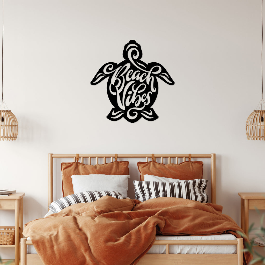 Beach Vibes Turtle - Metal Wall Art - MetalPlex