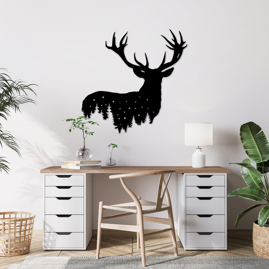 Deer Design - Metal Wall Art - MetalPlex