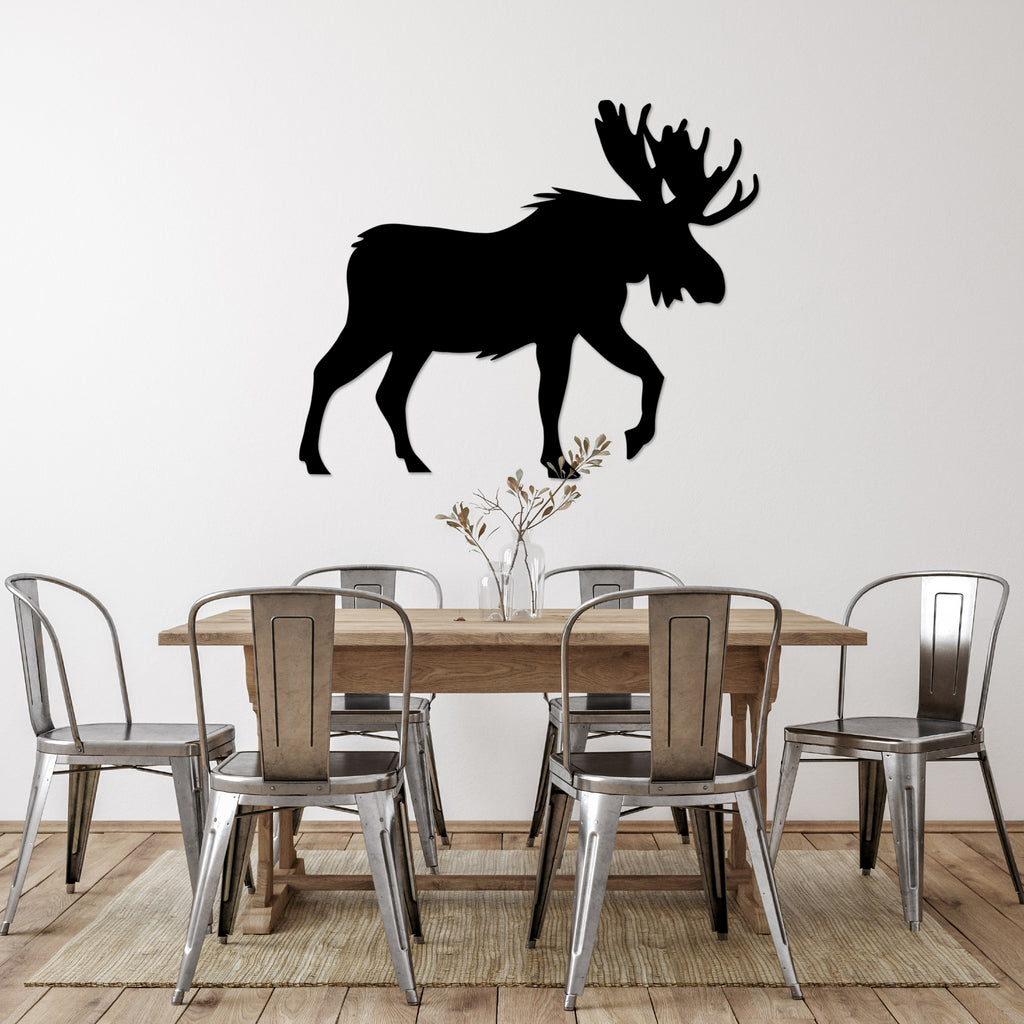 Crossing Moose - Metal Wall Art - MetalPlex