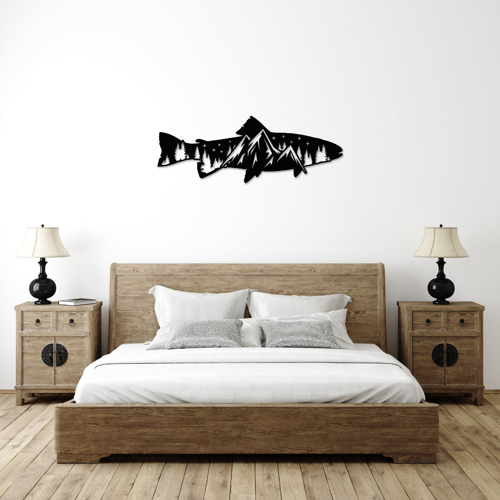 Trout Fish Design Alternative - Metal Wall Art - MetalPlex