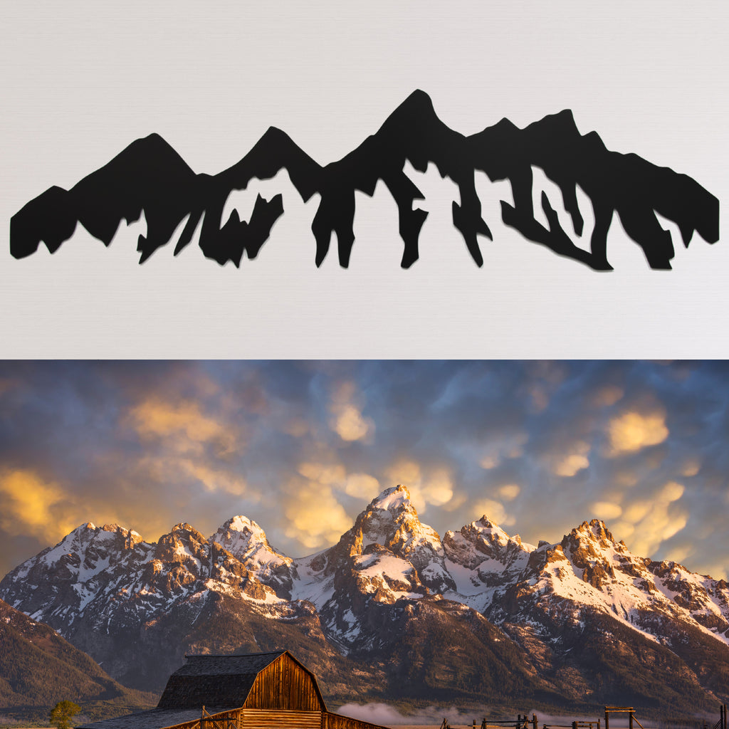 Teton Mountain Range - Metal Wall Art - MetalPlex