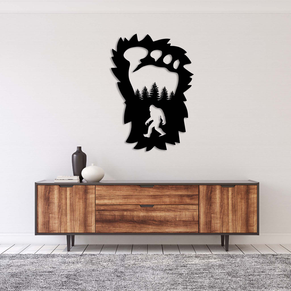 Bigfoot Foot Print - Metal Wall Art - MetalPlex