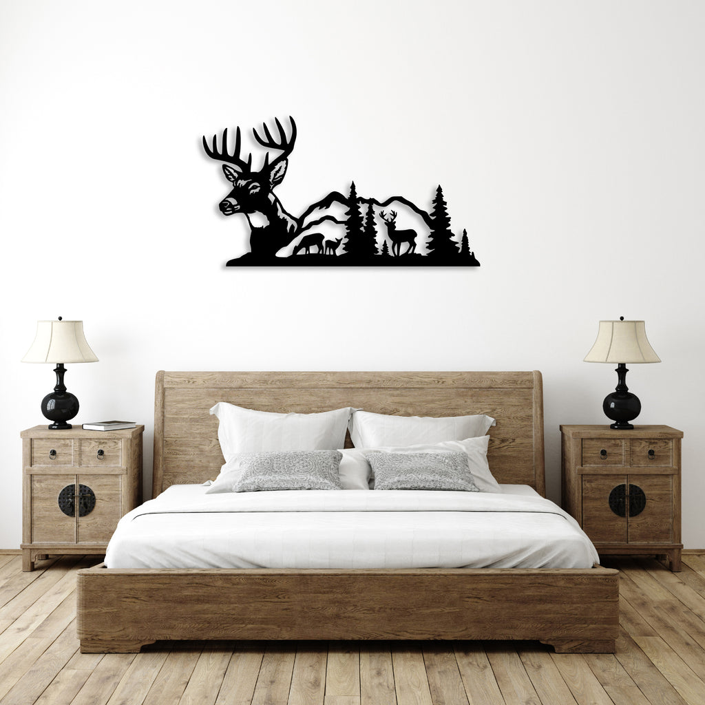 Deer Mountain View - Metal Wall Art - MetalPlex