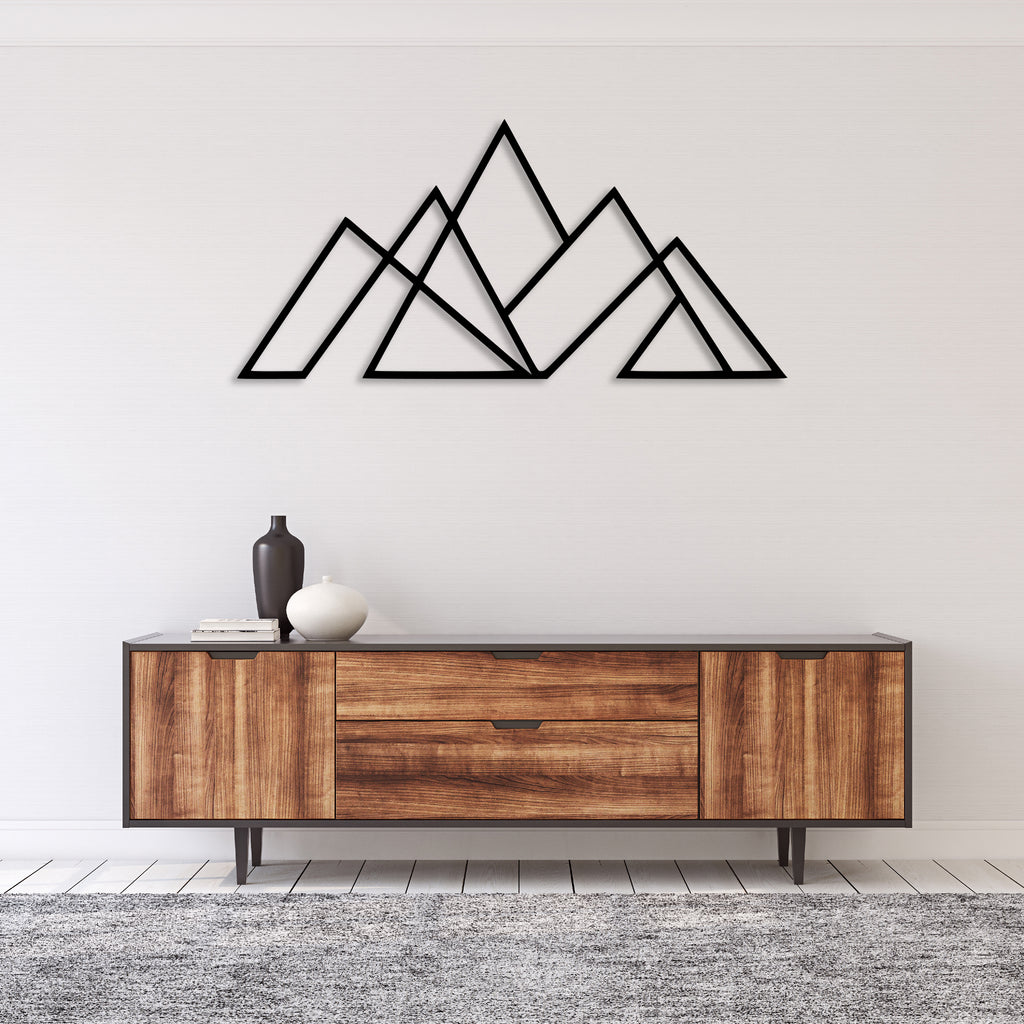 Geometric Mountains - Metal Wall Art - MetalPlex