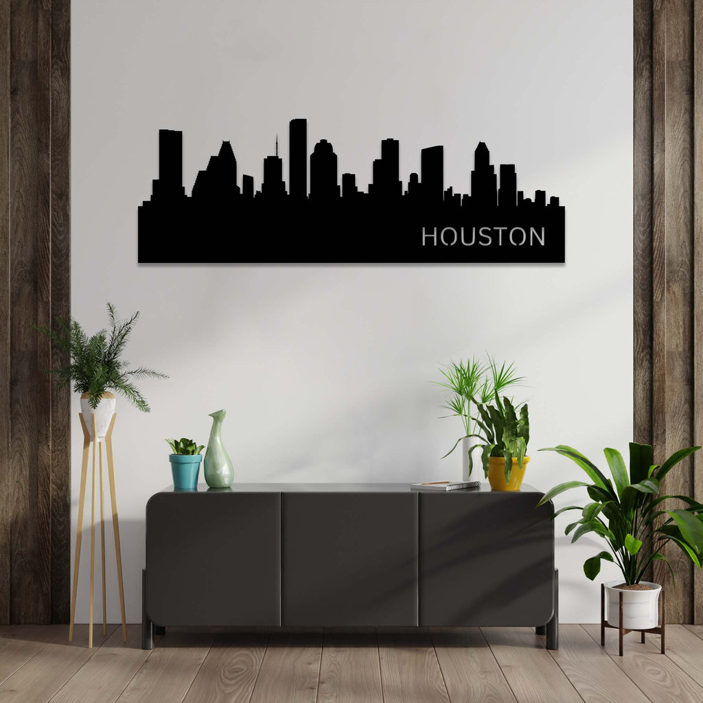 Houston Skyline - Metal Wall Art - MetalPlex