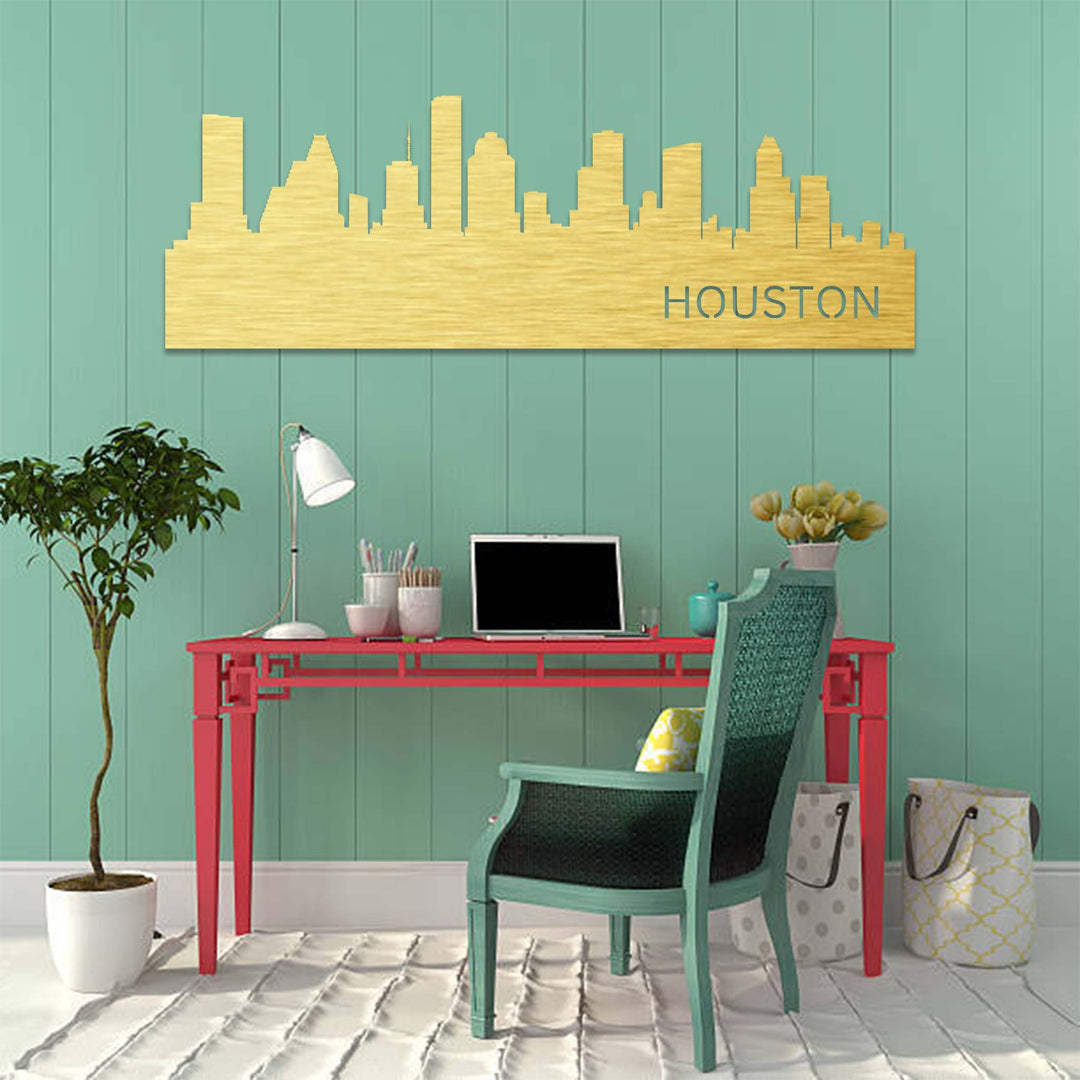 Houston Skyline - Metal Wall Art - MetalPlex