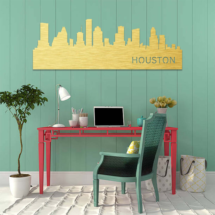 Houston Skyline - Metal Wall Art - MetalPlex