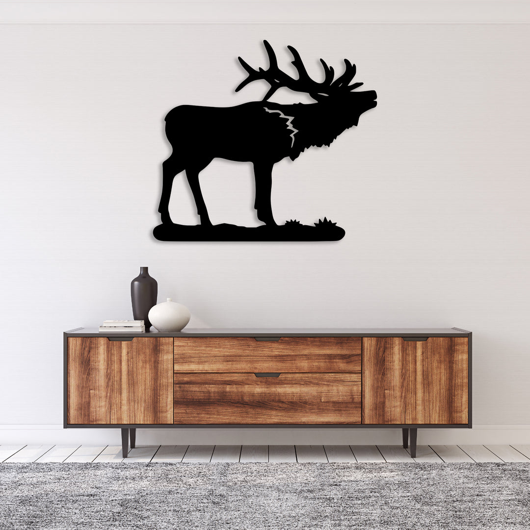 Howling Elk - Metal Wall Art - MetalPlex