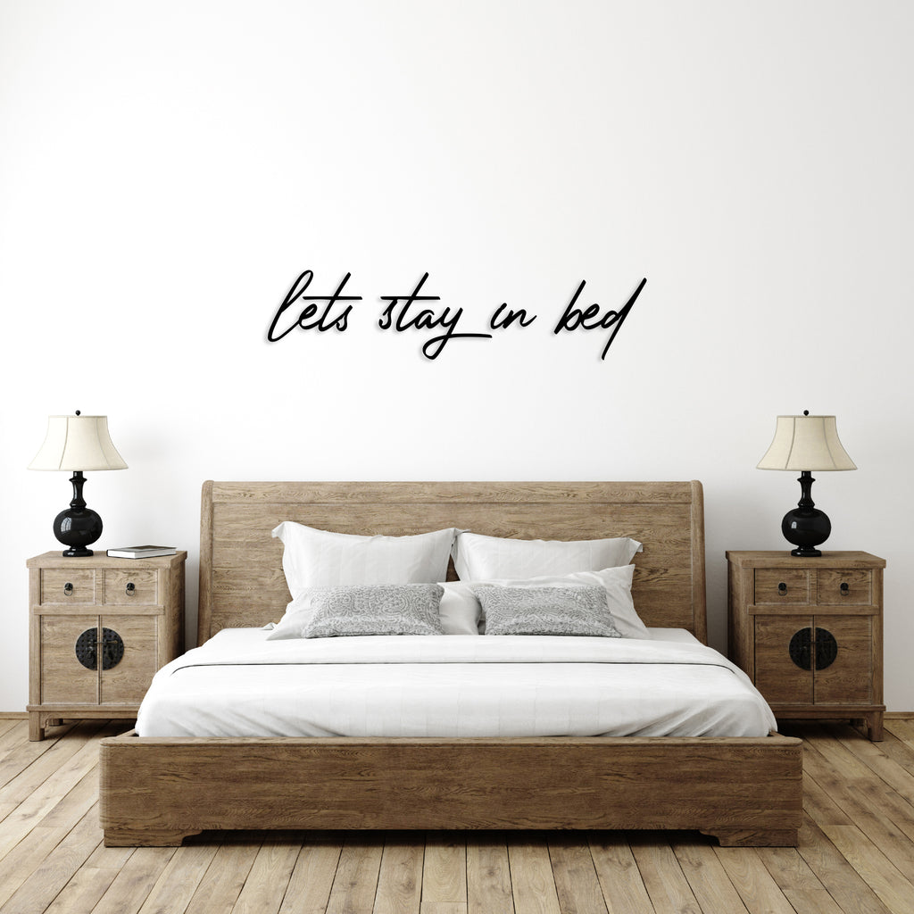 Let's Stay In Bed - Metal Wall Art - MetalPlex