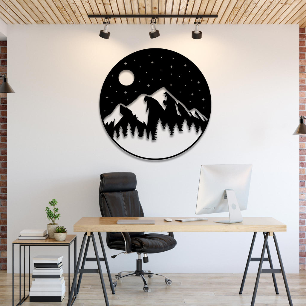 Moon Mountain - Metal Wall Art - MetalPlex