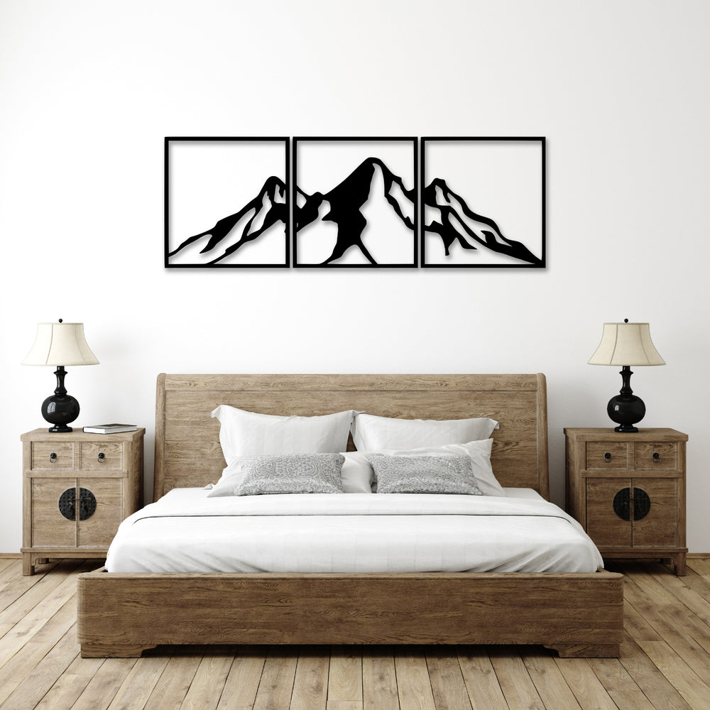 Mountain Range (3 Piece) - Metal Wall Art - MetalPlex