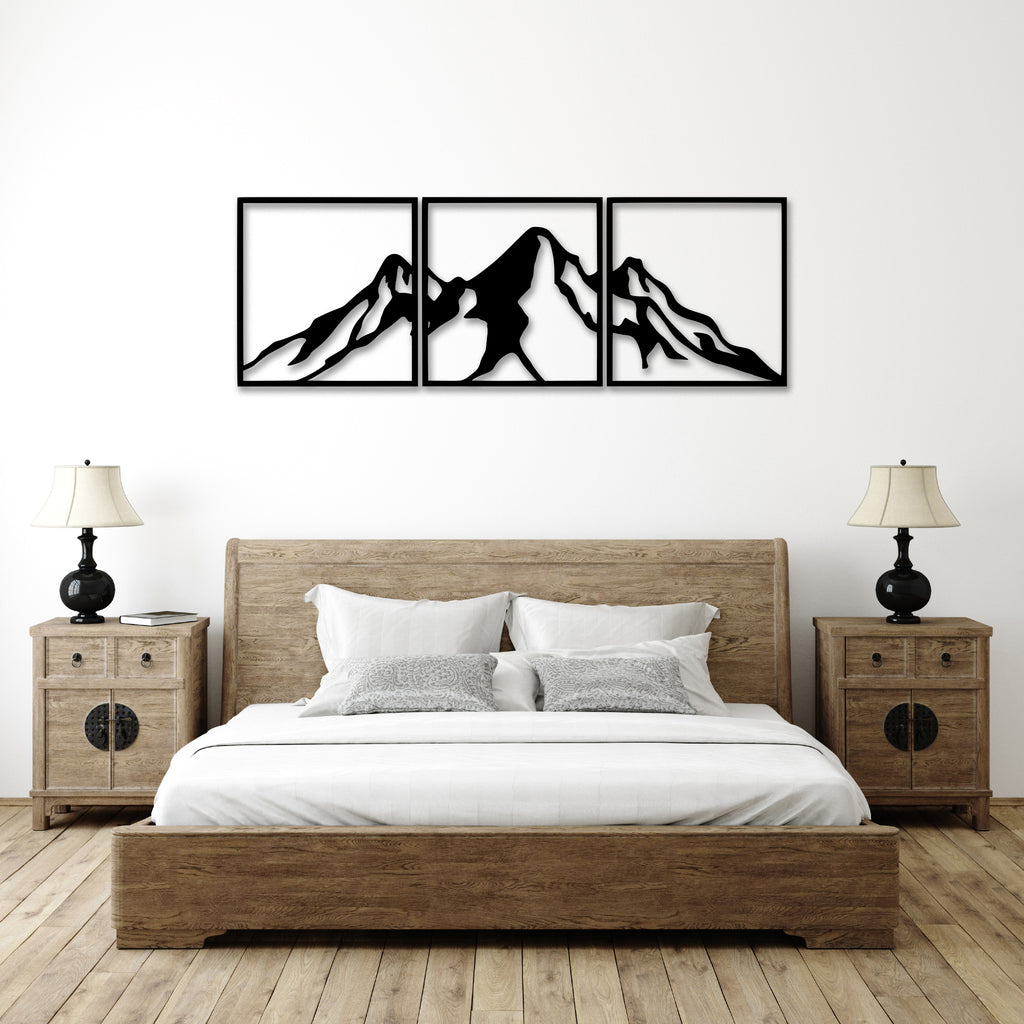 Mountain Range (3 Piece) - Metal Wall Art - MetalPlex