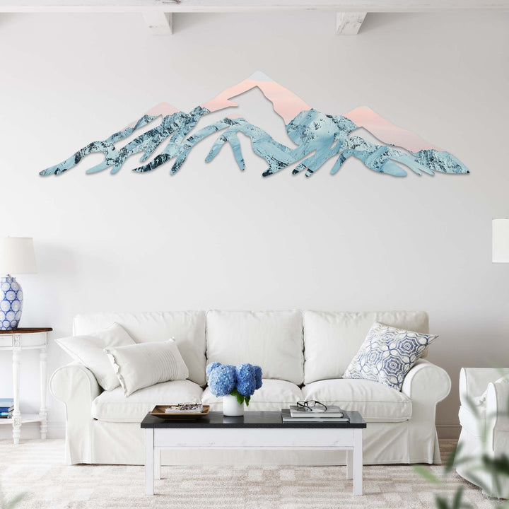 Snow-Capped Rocky Mountains - Metal Wall Art - MetalPlex