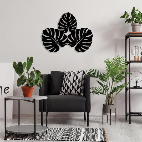 Three Leafs - Metal Wall Art