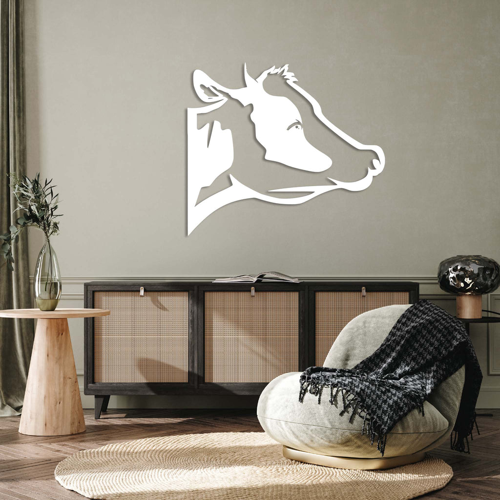 Cow Head - Metal Wall Art - MetalPlex